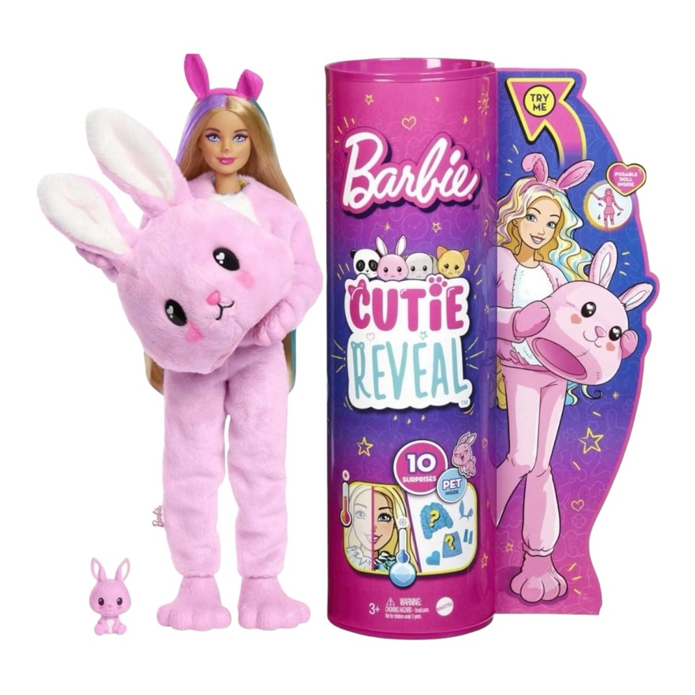Barbie Cutie Reveal Doll with Original Accessories - Like New Condition
